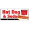 Signmission HOT DOG & SODA COMBO BANNER SIGN all beef drink frank meal deal chili B-120 Hot Dogs & Soda Combo - alternate 1